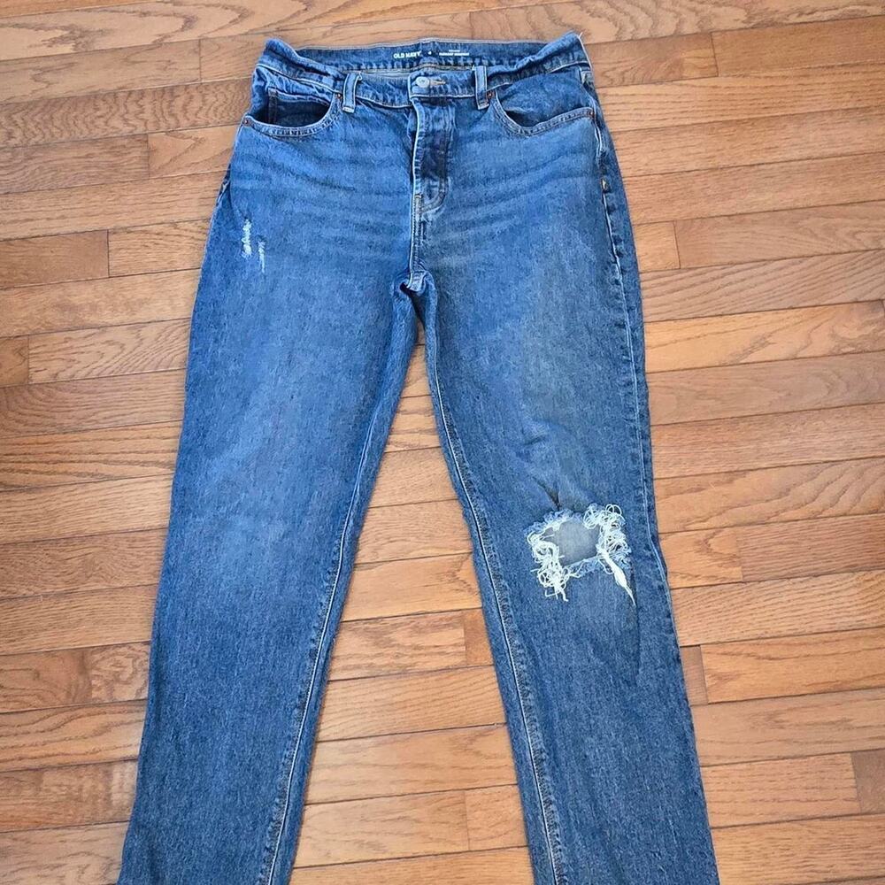 Old Navy high rise slouchy straight blue jeans size 4